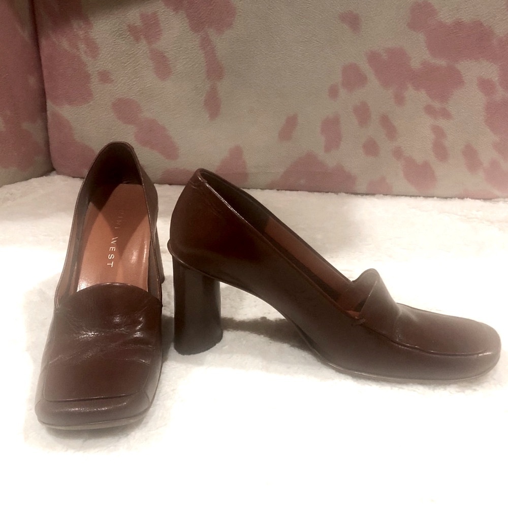 Nine West burnt orange leather heels